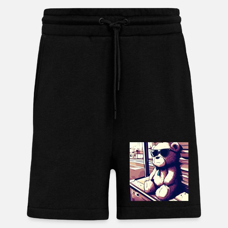 Teddy Manga II - Shorts - made by SPREAD - SOLID BLACK