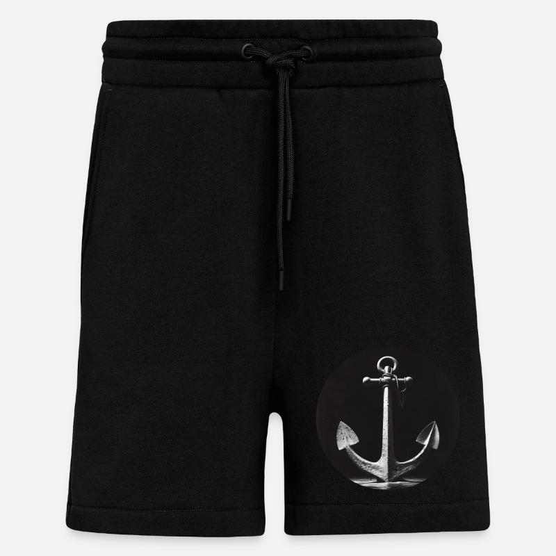 Anchor grey - Shorts - made by SPREAD - SOLID BLACK