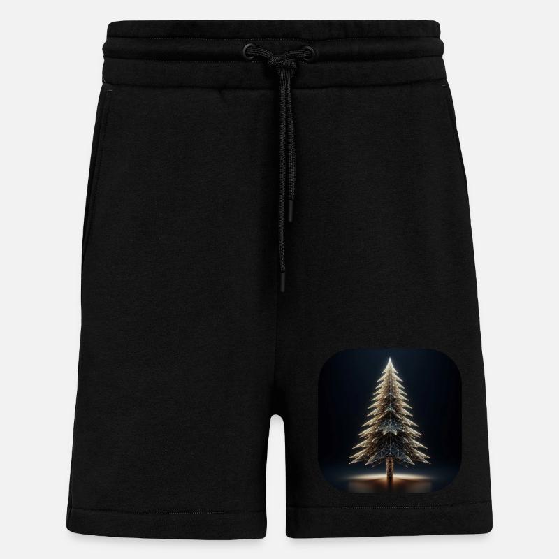Weihnachtsbaum Polygone Licht Tannenbaum - Shorts - made by SPREAD - SOLID BLACK