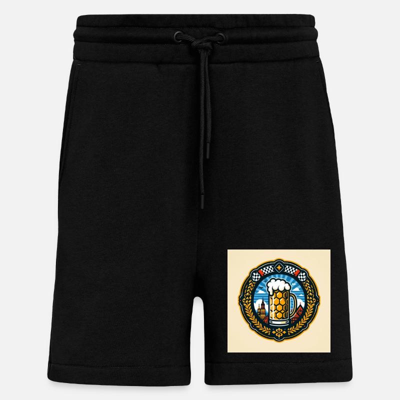 Beer Logo 2 - Shorts - made by SPREAD - SOLID BLACK