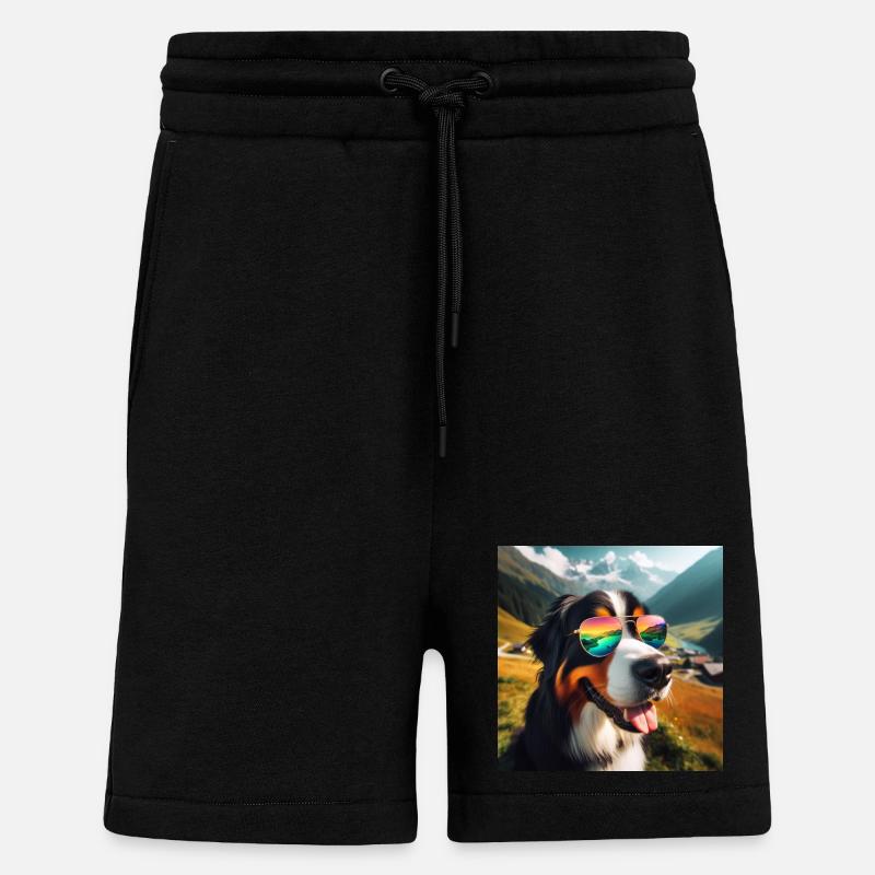Bouvier bernois - Short bio décontracté fabriqué en UE - SOLID BLACK