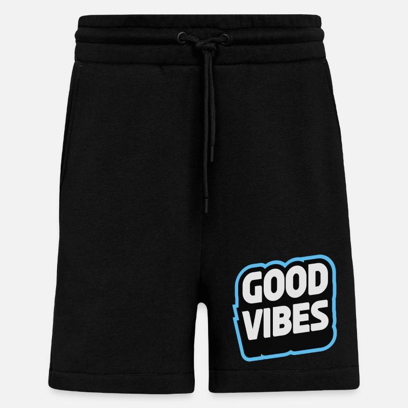 Gute Laune Statement typografisch - Shorts - made by SPREAD - SOLID BLACK