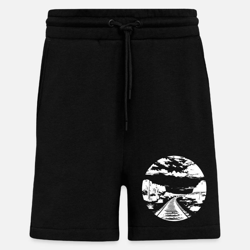 Eisenbahn Zeichnung - Shorts - made by SPREAD - SOLID BLACK