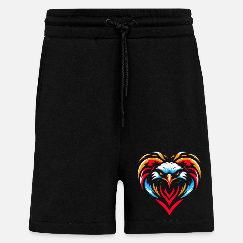 Greifvogel im Herzen - Shorts - made by SPREAD - SOLID BLACK