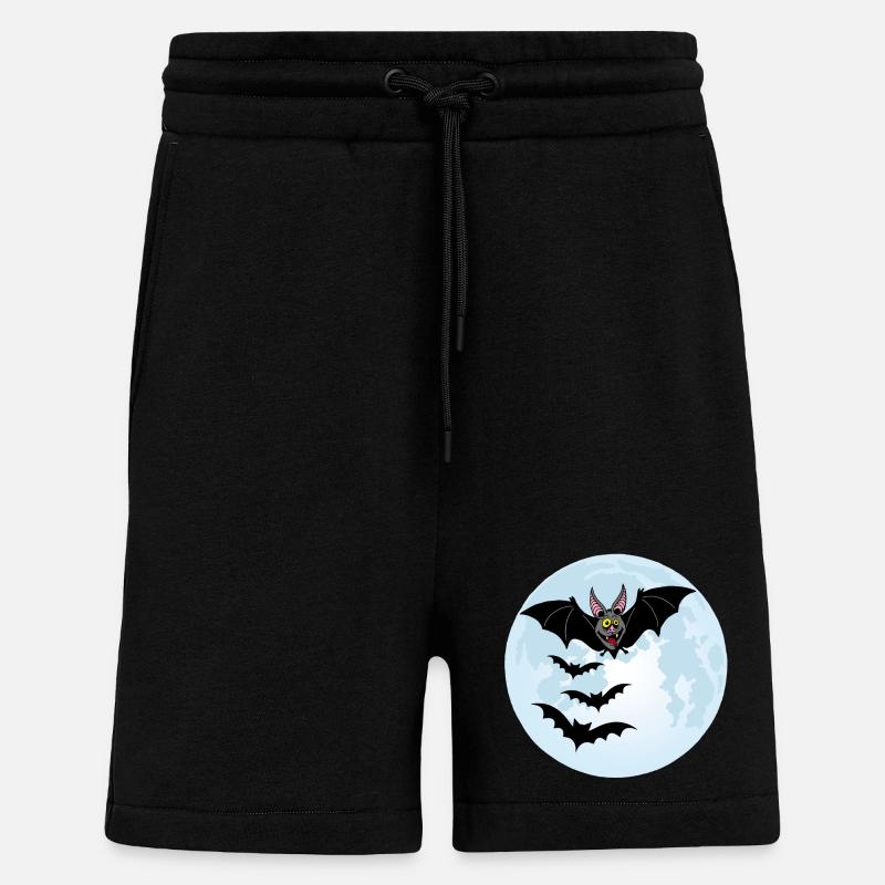Bats, Vampires and the Moon - Shorts - made by SPREAD - SOLID BLACK