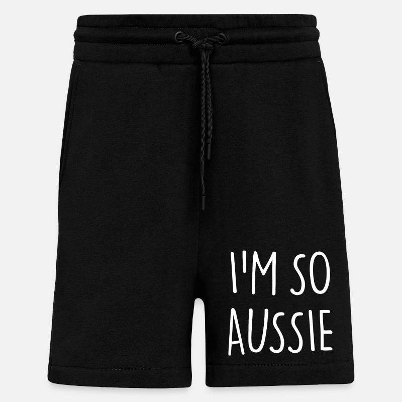 I'M SO AUSSIE Australia - Shorts - made by SPREAD - SOLID BLACK