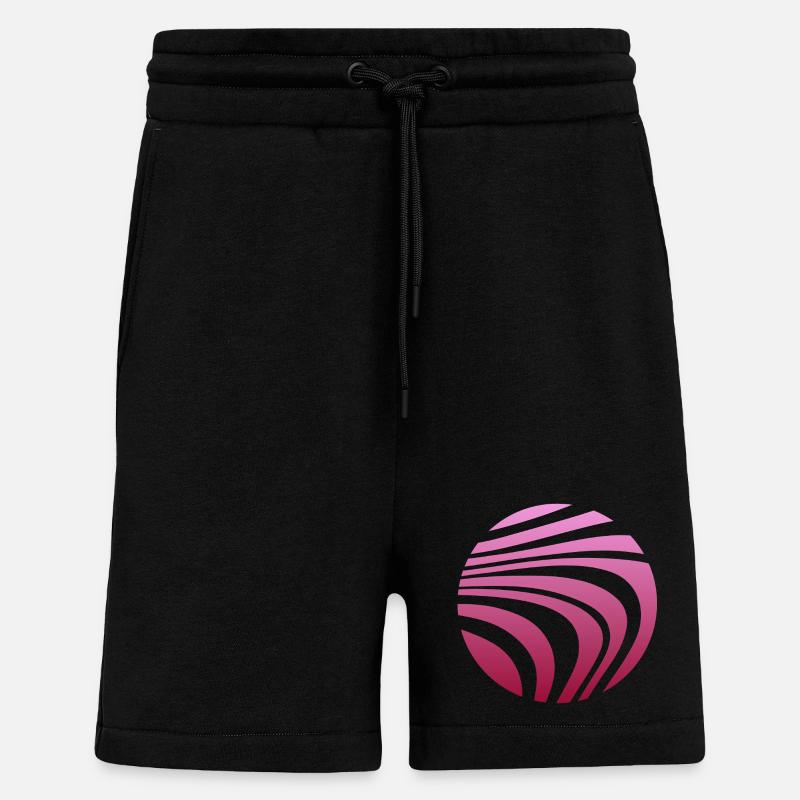 Psychedelic Pattern Pink Gradient - Shorts - made by SPREAD - SOLID BLACK