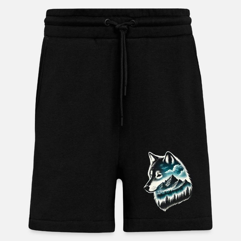loup - Short bio décontracté fabriqué en UE - SOLID BLACK