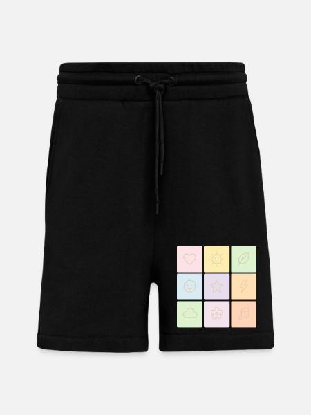 Pastel Bento Vibes - Shorts - made by SPREAD - SOLID BLACK