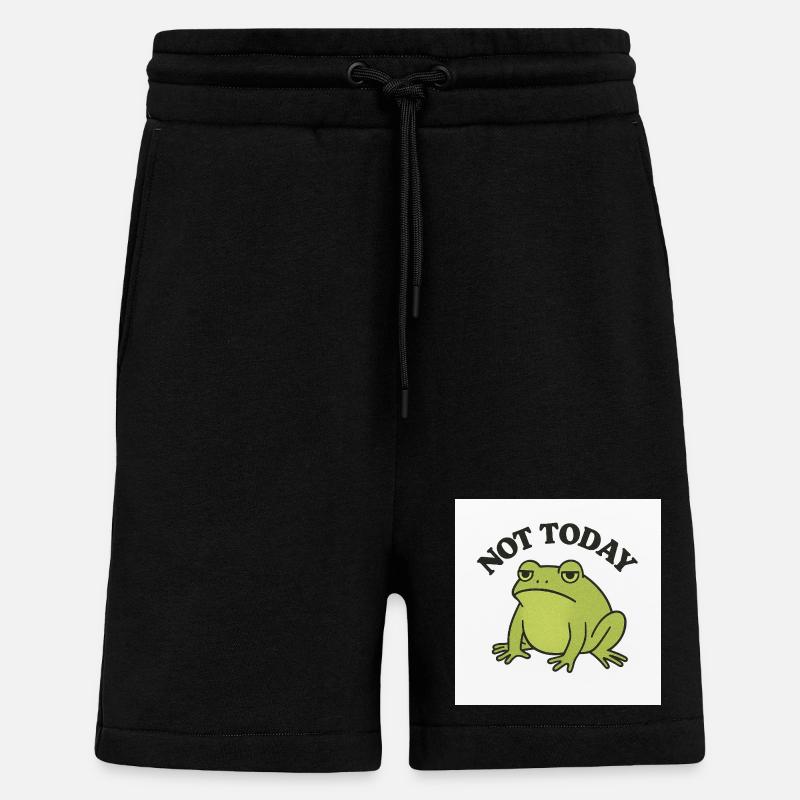 Funny frog with statement text - Shorts - made by SPREAD - SOLID BLACK
