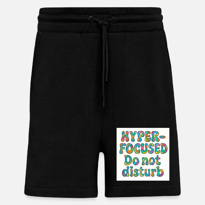 Conception hyper concentrée et sans déranger - Short bio décontracté fabriqué en UE - SOLID BLACK