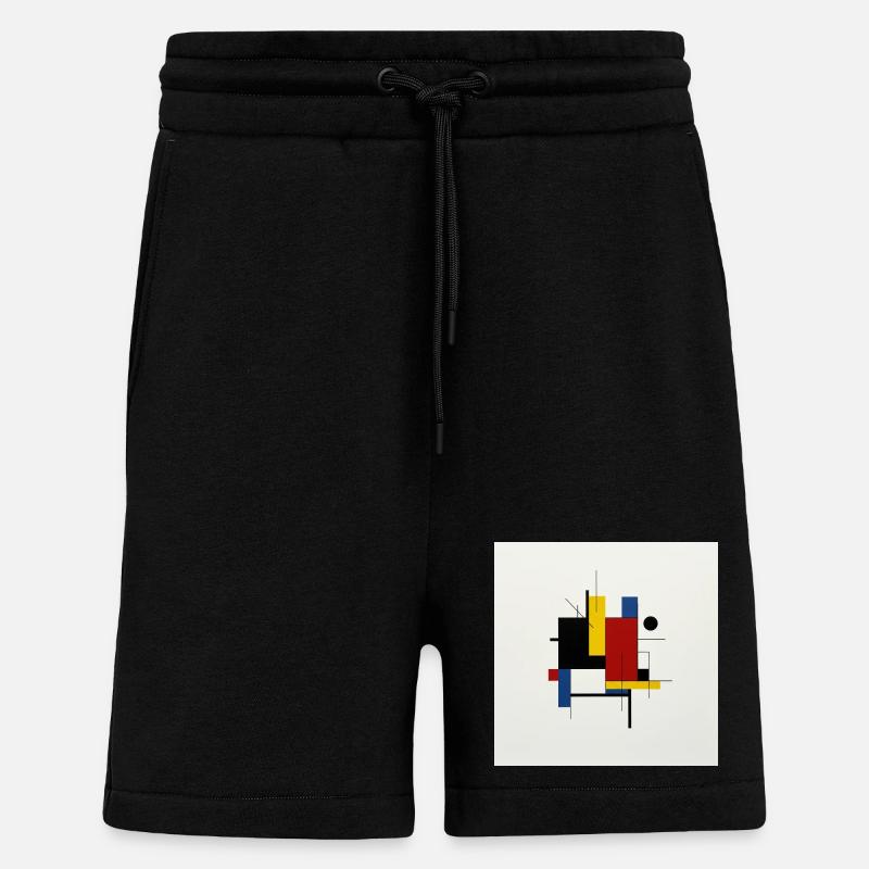 Farbenfrohe geometrische abstrakte Komposition - Shorts - made by SPREAD - SOLID BLACK