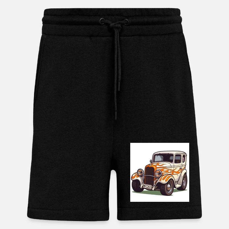 Oldtimer Hot Rod Auto - Shorts - made by SPREAD - SOLID BLACK