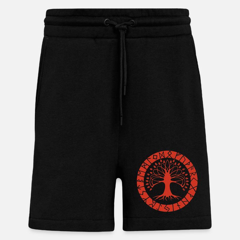 Roter Runenbaum - Shorts - made by SPREAD - SOLID BLACK