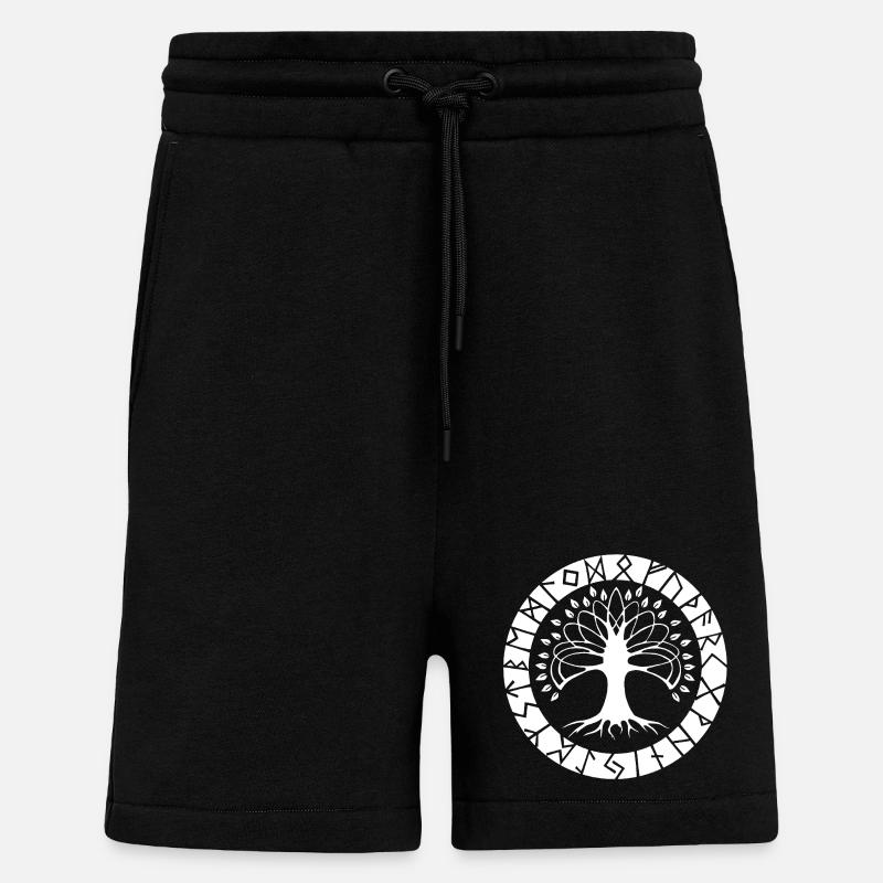 Weißer Runenbaum - Shorts - made by SPREAD - SOLID BLACK