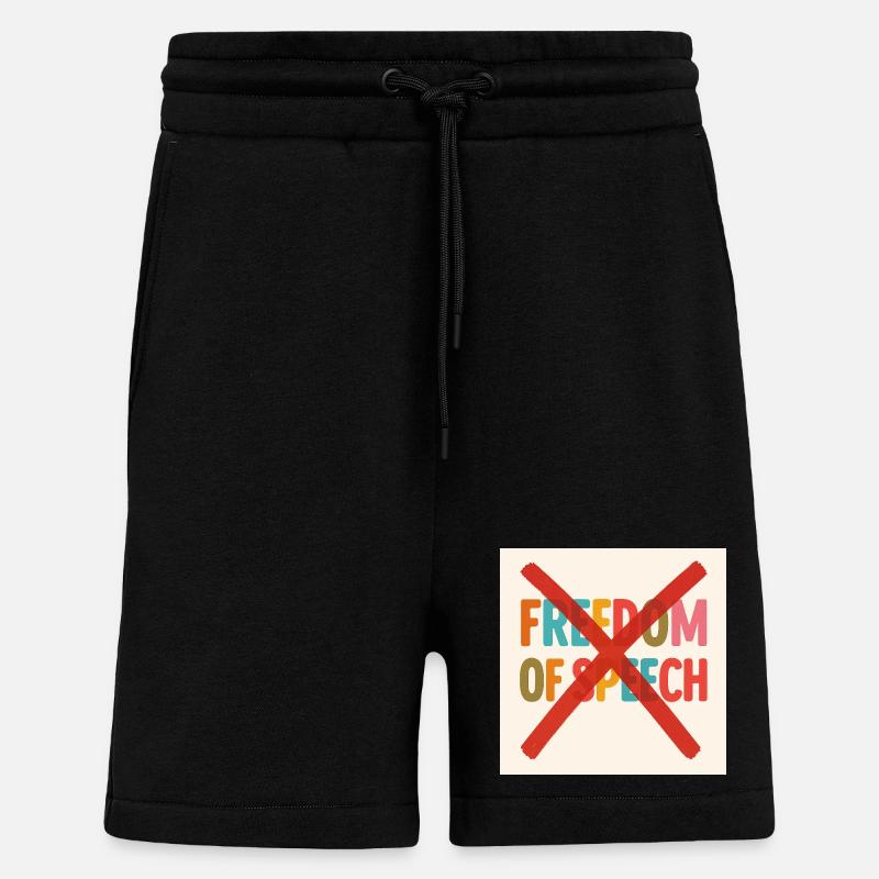 Liberté d’expression - Short bio décontracté fabriqué en UE - SOLID BLACK