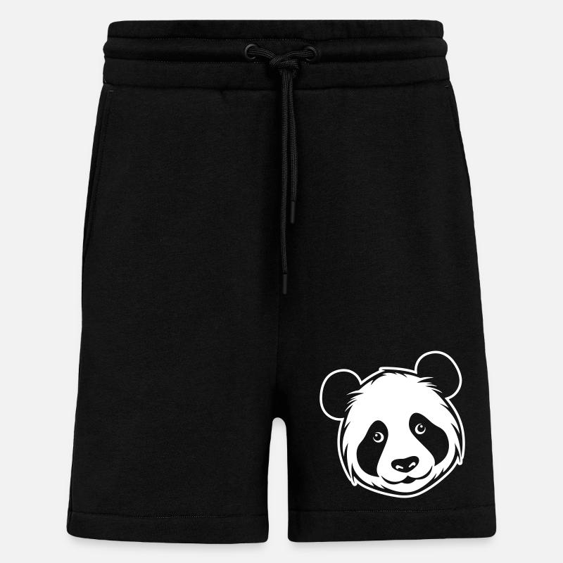 Panda Kopf - Shorts - made by SPREAD - SOLID BLACK