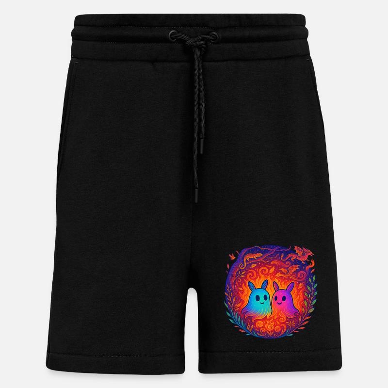 Neon Monster in Liebe - Shorts - made by SPREAD - SOLID BLACK