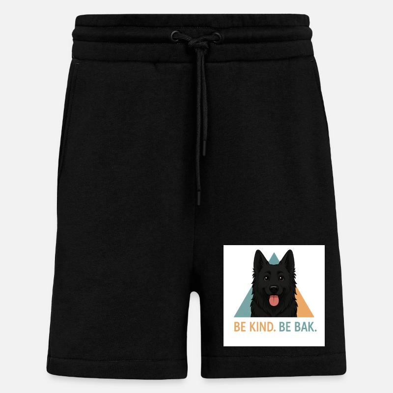 Be Kind Be Bak Hundedesign - Shorts - made by SPREAD - SOLID BLACK