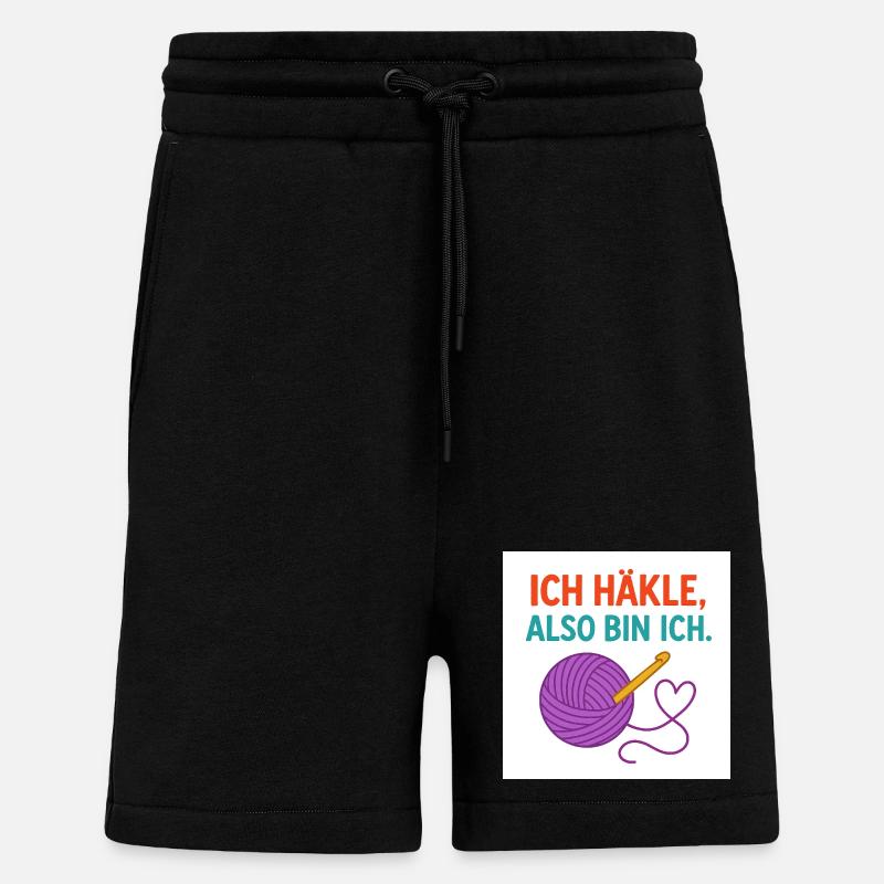 Ich häkle, also bin ich - Shorts - made by SPREAD - SOLID BLACK