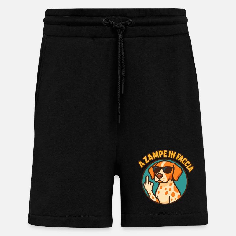 With paws in the face - Shorts - made by SPREAD - SOLID BLACK