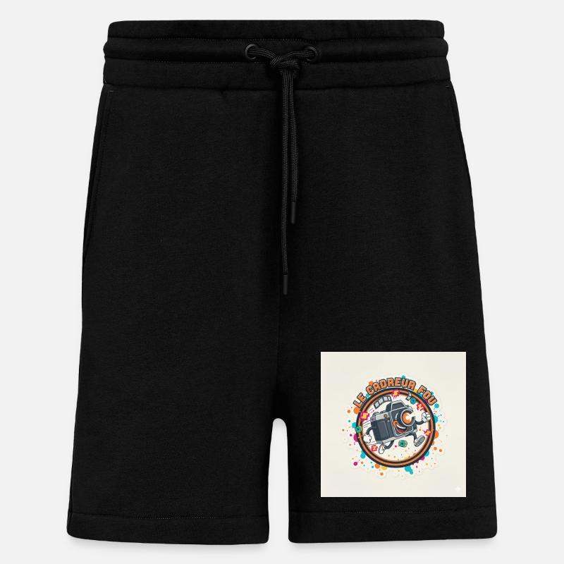 Le Cadreur Fou Caméra Rieuse - Short bio décontracté fabriqué en UE - SOLID BLACK