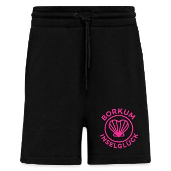 Herzmuschel Borkum Inselglück - Shorts - made by SPREAD - SOLID BLACK - Vorne