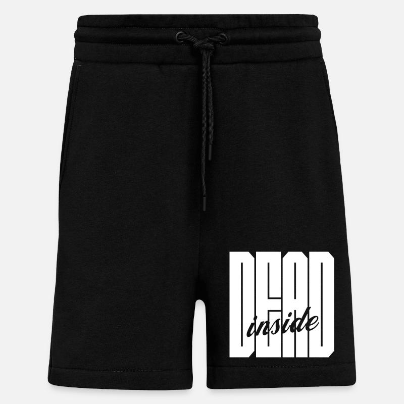 Logo gras Dead Inside - Short bio décontracté fabriqué en UE - SOLID BLACK