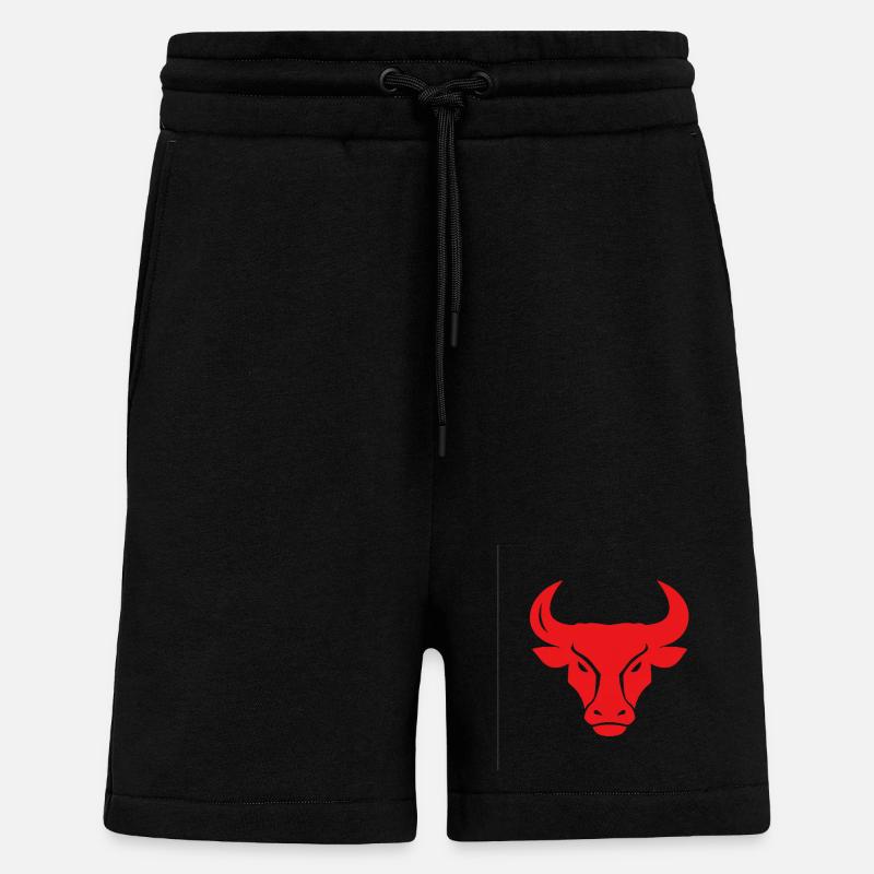 Bull Head Vector - Shorts - made by SPREAD - SOLID BLACK