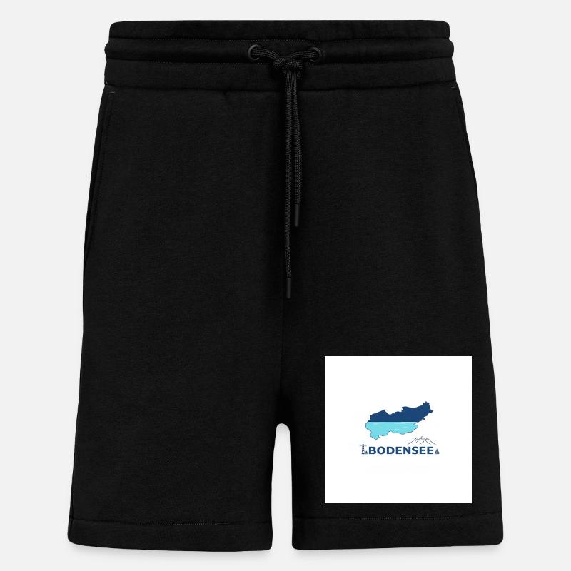 Bodensee Landschaftslogo Seeufer - Shorts - made by SPREAD - SOLID BLACK