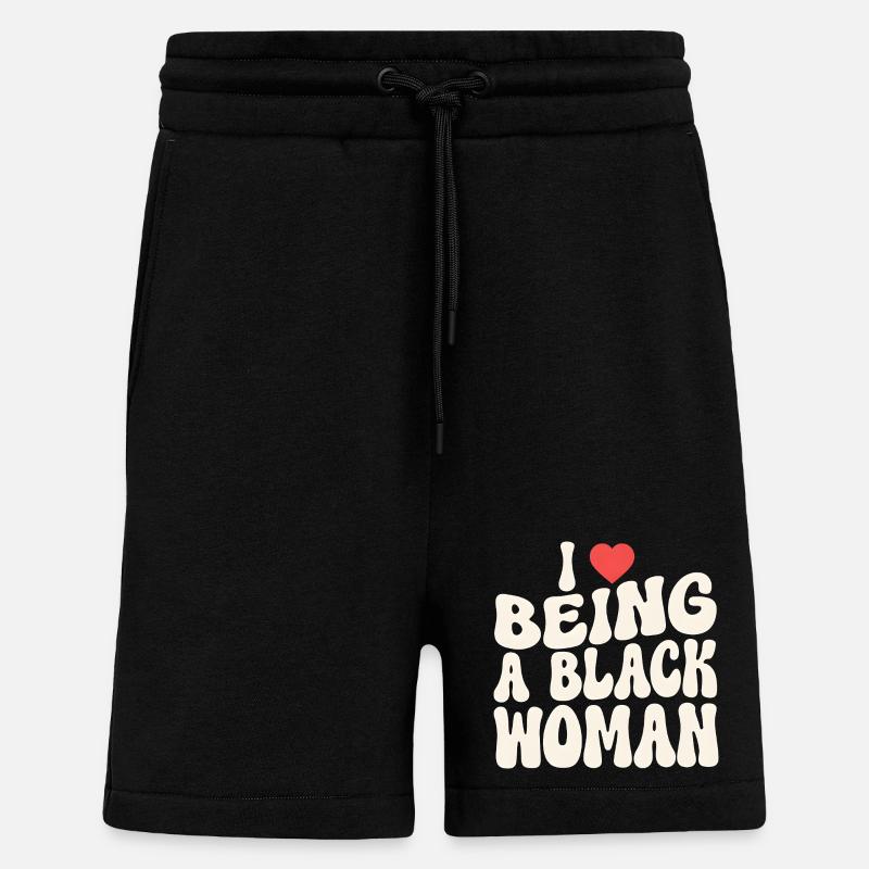 Proud Black Woman Identity Statement - Shorts - made by SPREAD - SOLID BLACK