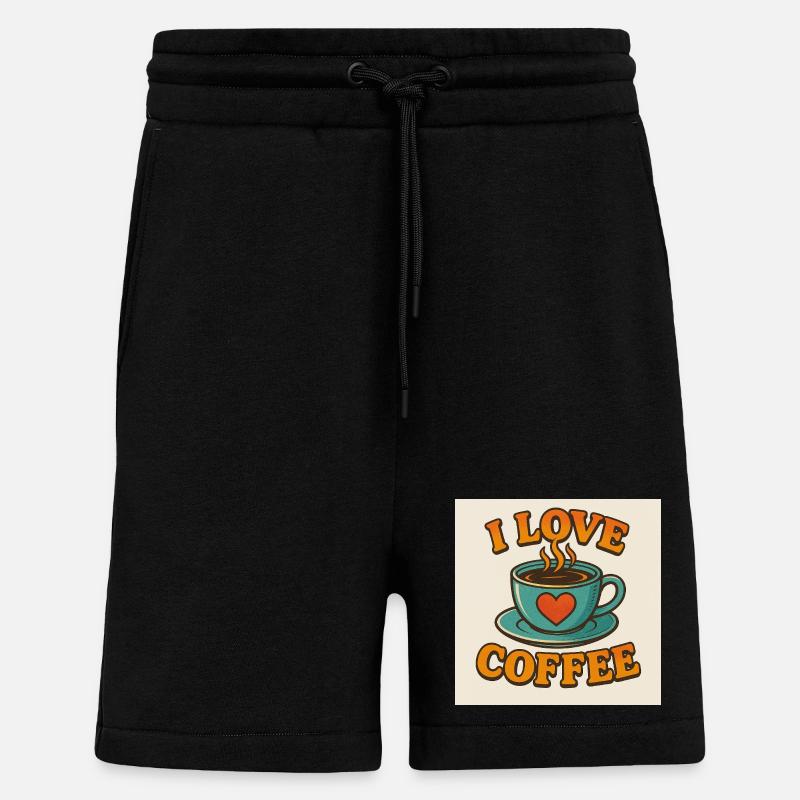 Kaffee-Liebesbecher - Shorts - made by SPREAD - SOLID BLACK