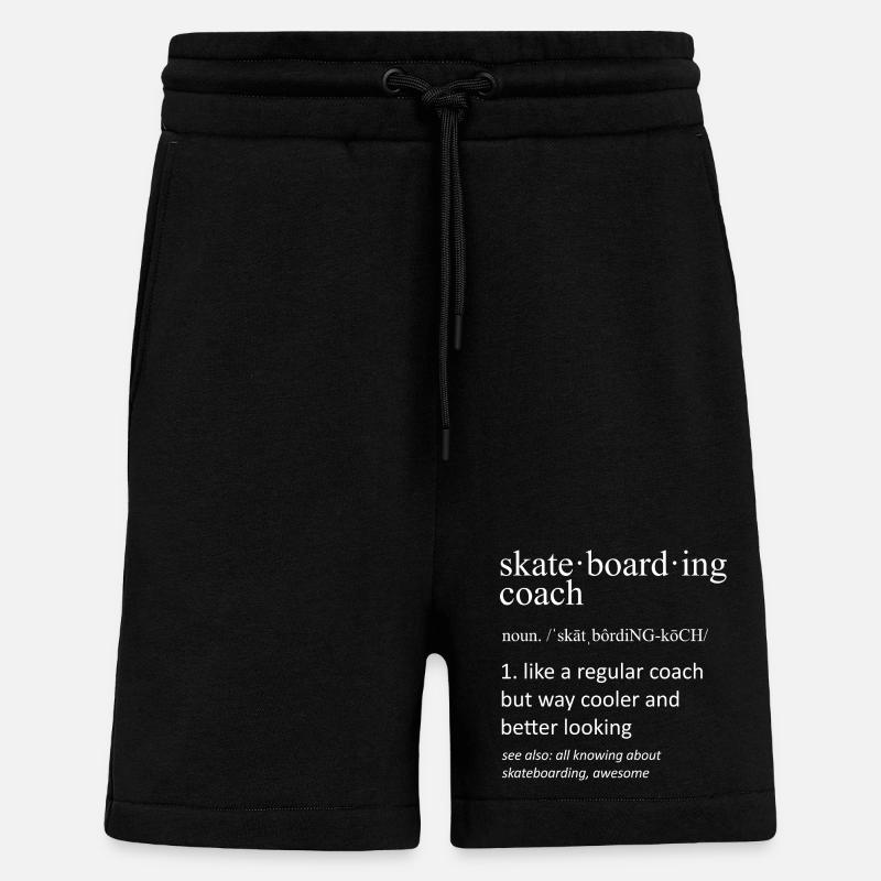Skateboarding Coach Definition Lustiger Skateboarder - Shorts - made by SPREAD - SOLID BLACK