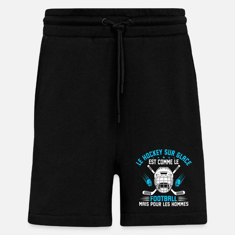 Eishockey lustiges Eishockey-Geschenk - Shorts - made by SPREAD - SOLID BLACK