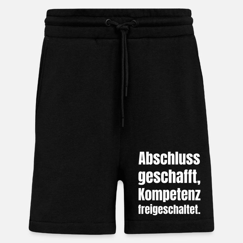 Graduation completed - competence unlocked - Shorts - made by SPREAD - SOLID BLACK
