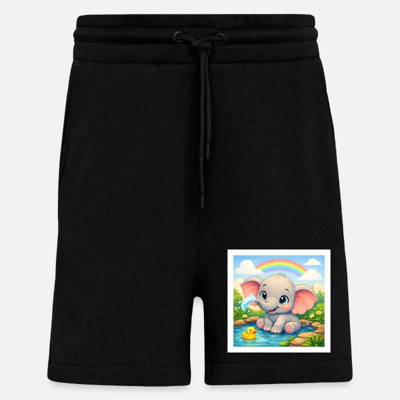 Elli the Elephant - Shorts - made by SPREAD - SOLID BLACK