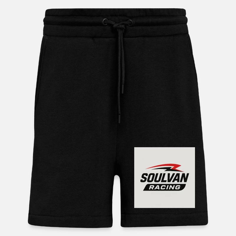 Soulvan Racing Emblem Graphic - Shorts - made by SPREAD - SOLID BLACK