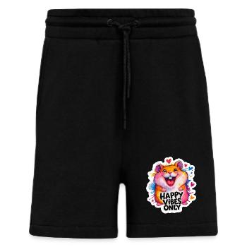 Hamster Happy Vibes Bunt - Shorts - made by SPREAD - SOLID BLACK - Vorne