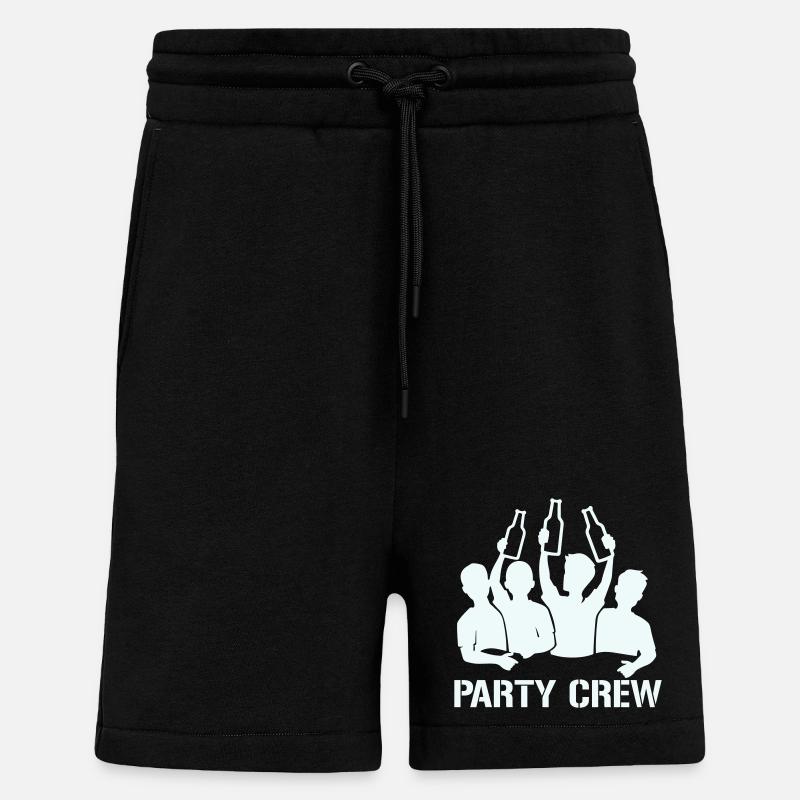 Bottle Raise Party Crew - Shorts - made by SPREAD - SOLID BLACK