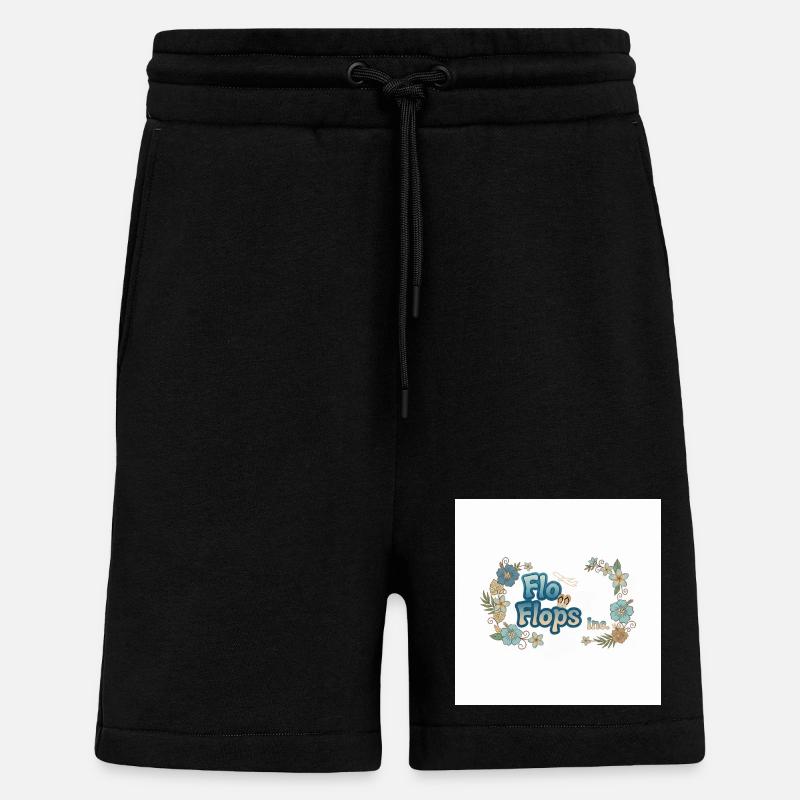 Flo Flops Tropic Logo - Short bio décontracté fabriqué en UE - SOLID BLACK