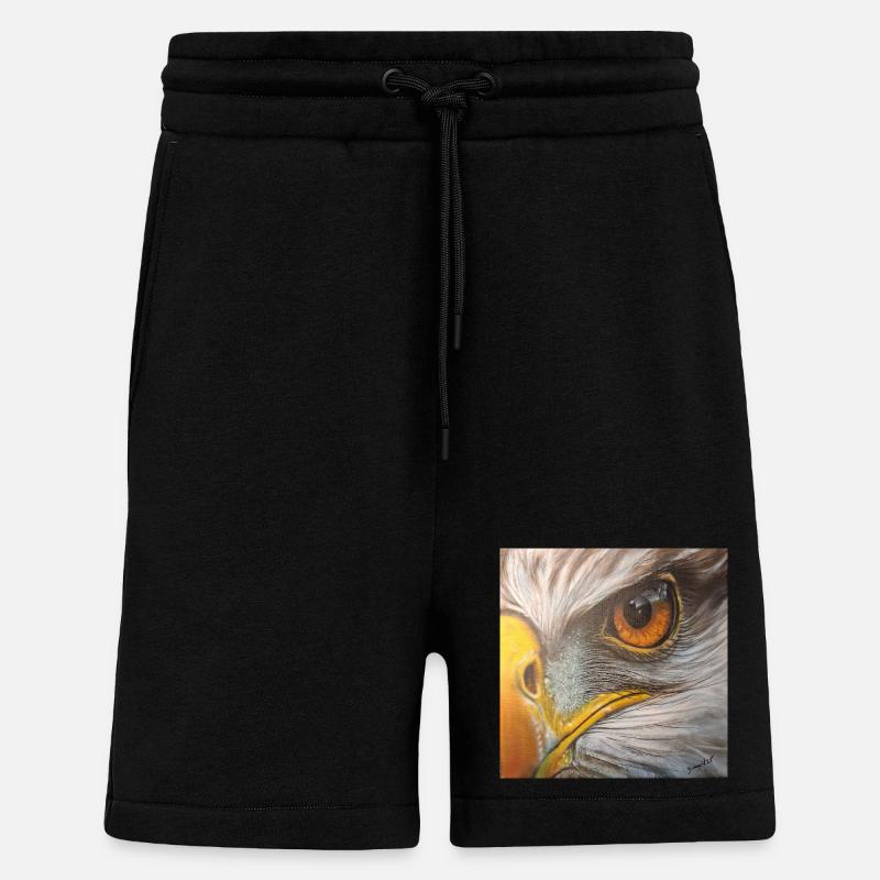 Œil d’aigle - Short bio décontracté fabriqué en UE - SOLID BLACK