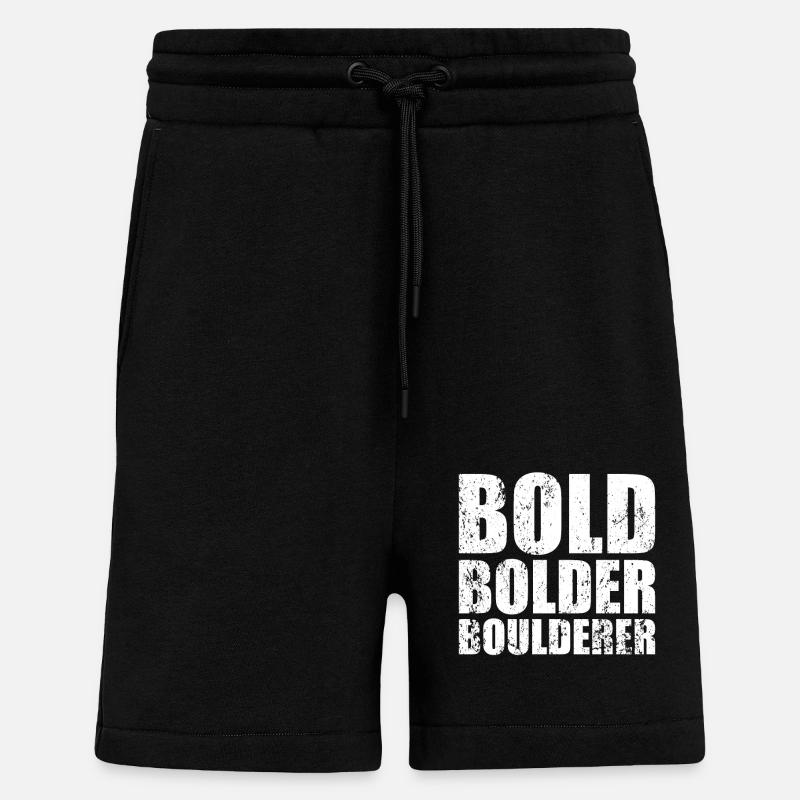 Bouldern Bold Bolder Boulderer - Shorts - made by SPREAD - SOLID BLACK