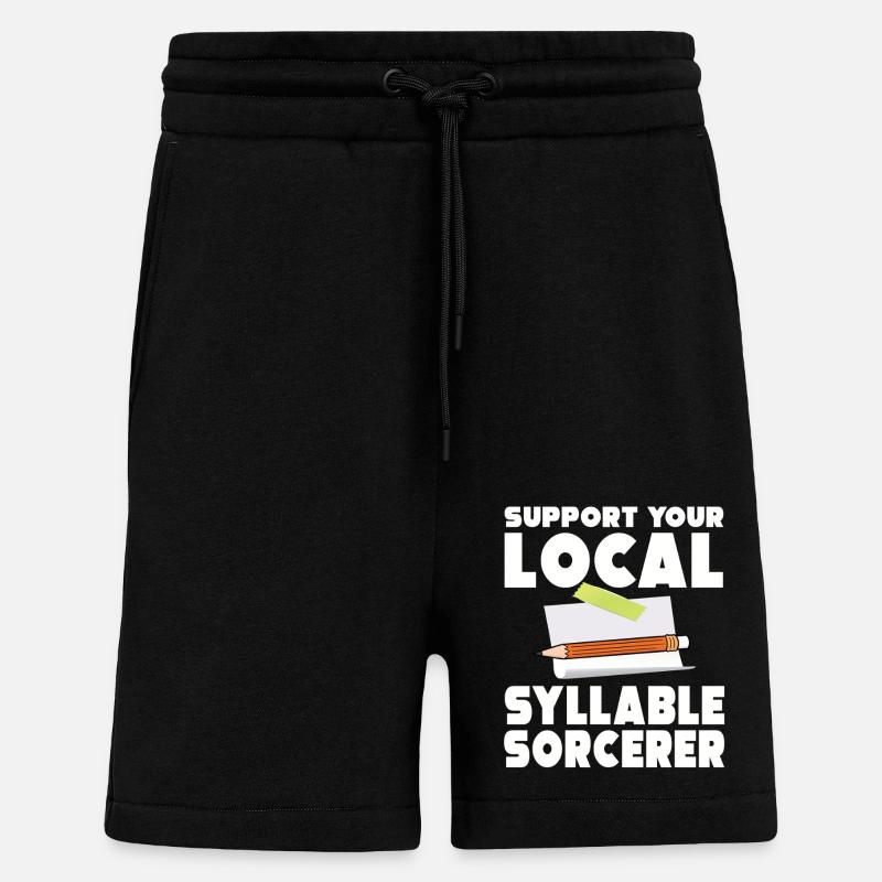 Silbenzauberer Poetry Slam - Shorts - made by SPREAD - SOLID BLACK