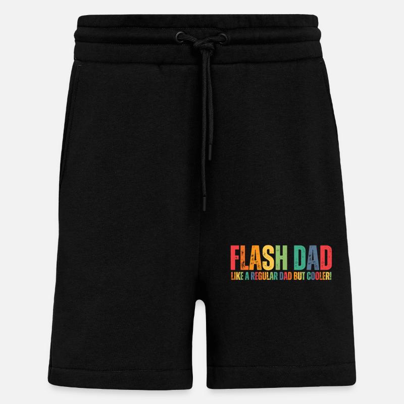 Bloc Flash Papa Boulderer - Short bio décontracté fabriqué en UE - SOLID BLACK