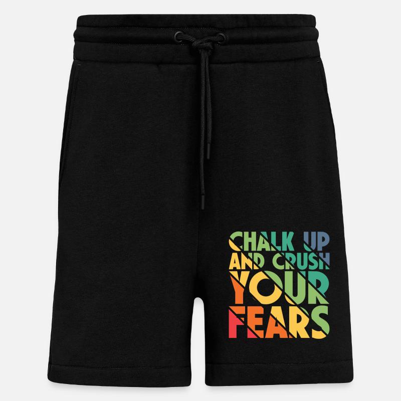 Bloc Chalk Up Boulderer - Short bio décontracté fabriqué en UE - SOLID BLACK