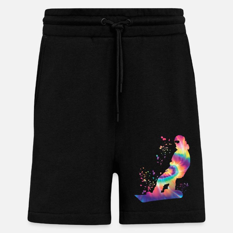 Snowboarder Snowboarding Snowboard - Shorts - made by SPREAD - SOLID BLACK