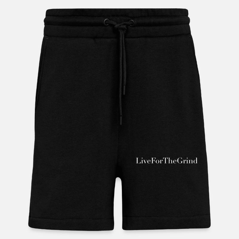 Live For The Grind - Short bio décontracté fabriqué en UE - SOLID BLACK