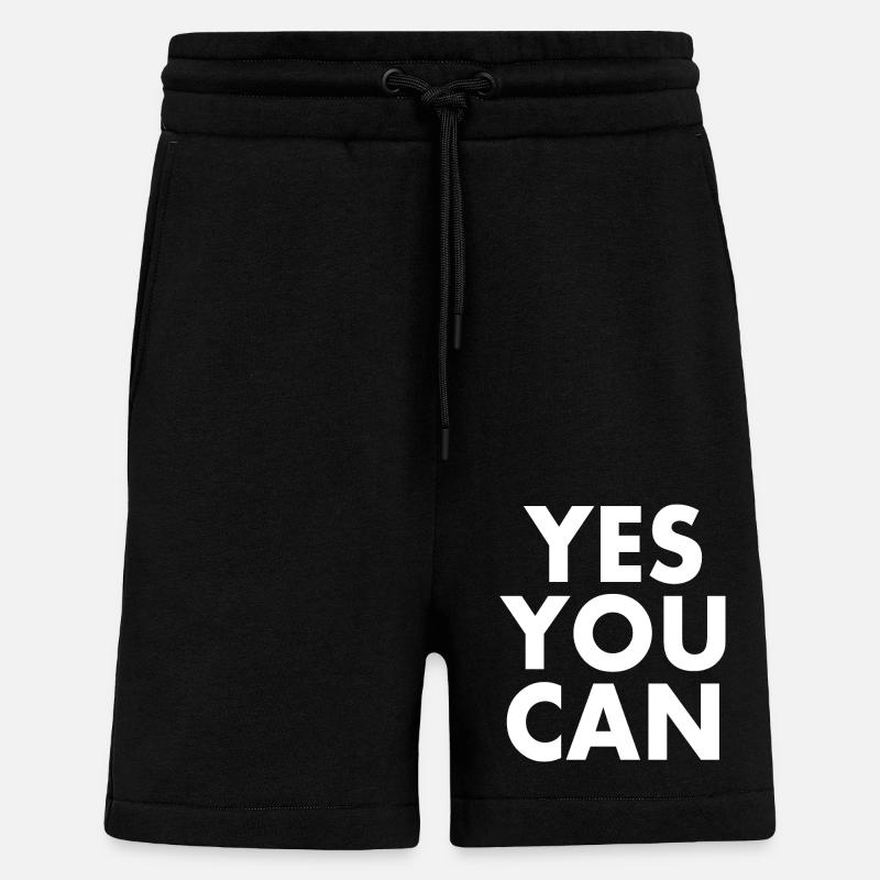 Yes you can - Short bio décontracté fabriqué en UE - SOLID BLACK