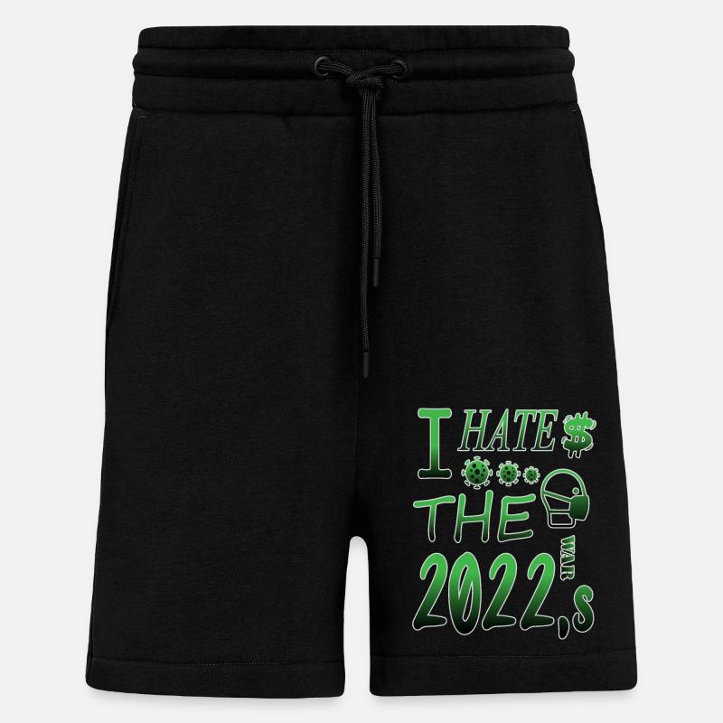 I hate 2022 - Shorts - made by SPREAD - SOLID BLACK