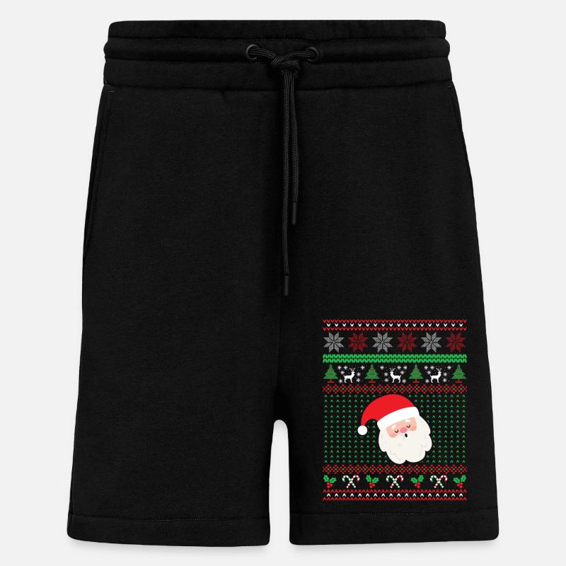 Weihnachtsmann, Weihnachtsgeschenk - Shorts - made by SPREAD - SOLID BLACK